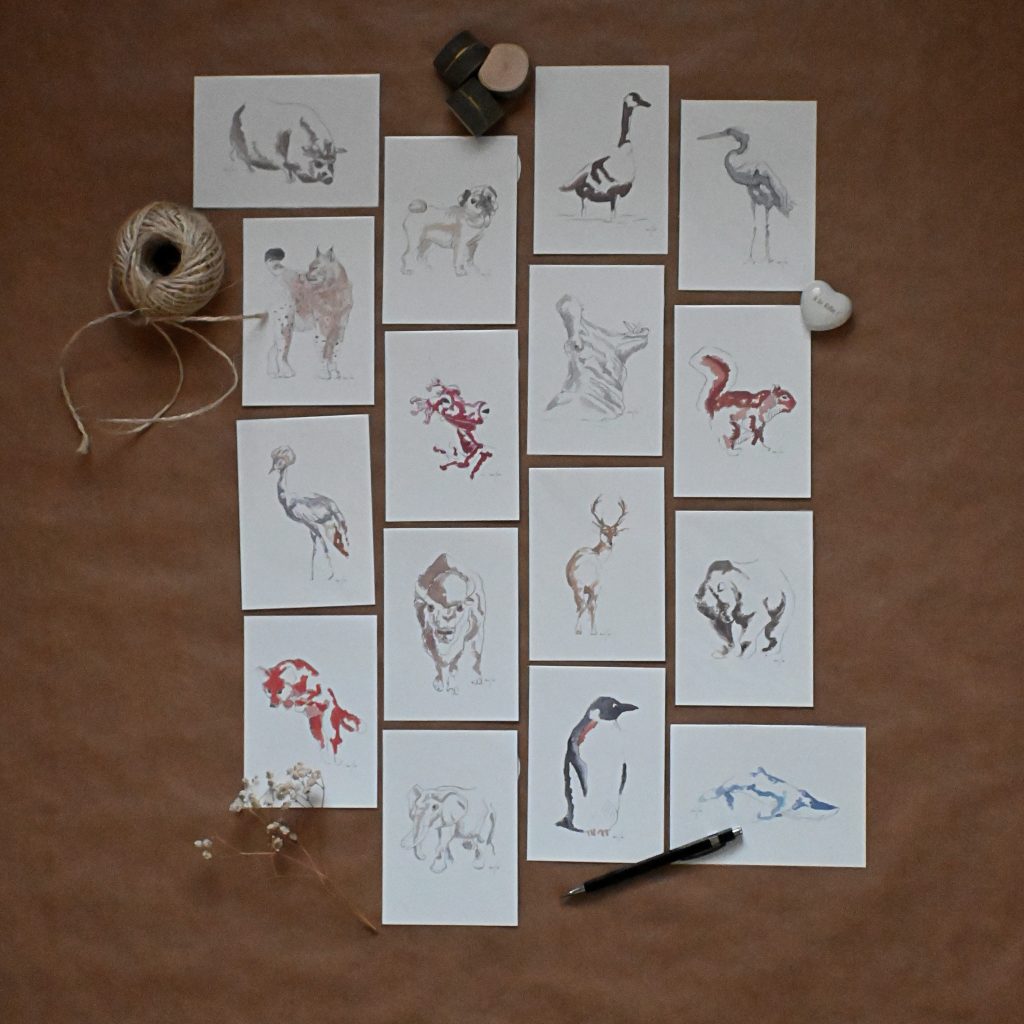 Carte postale - Animaux de la forêt